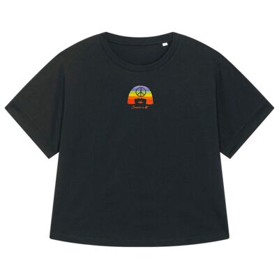T-shirt femme Large en coton Bio " Peace and Love "