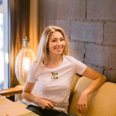 T-shirt femme en coton Bio " Yes she can " visuel mini