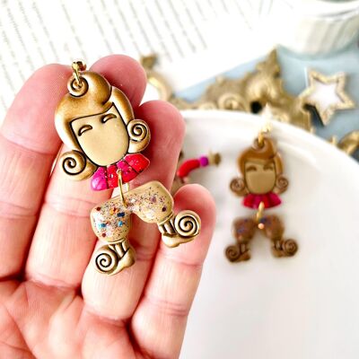 Wonka Chocolate Earrings, Polymer Clay Jewelry, Original Gifts for Women, Chocolate Lover, Chocolate Gifts, Polymer Gifts for Her