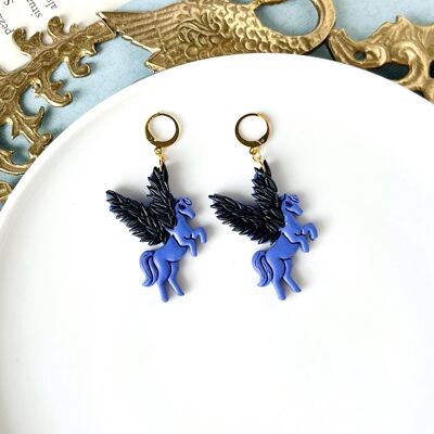 Horse Pegasus Earrings, Polymer Clay Jewelry, Greek Horse, Greek Mythology, Mythology Gifts, Horse Gifts, Gifts for Women, Winged