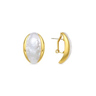 Boucles d'oreilles Luxenter Lingo finition or 18 carats
