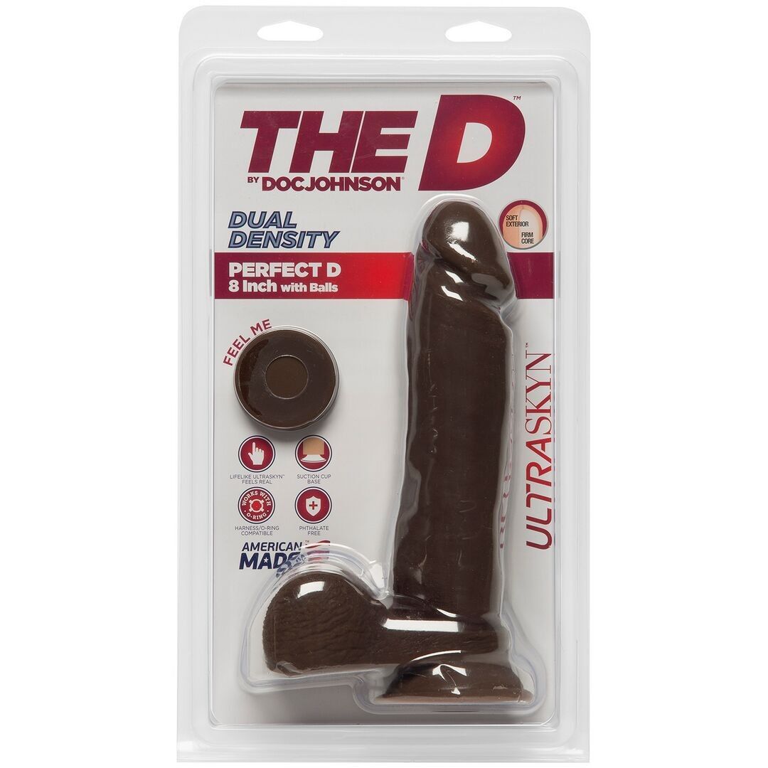 Perfect D - Realistischer ULTRASKYN Dildo mit Hoden - 8 / 20 cm