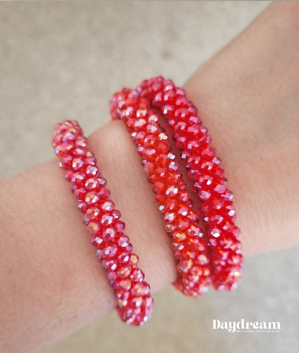 Bracciale elastico - 003 - Rosso iridescente