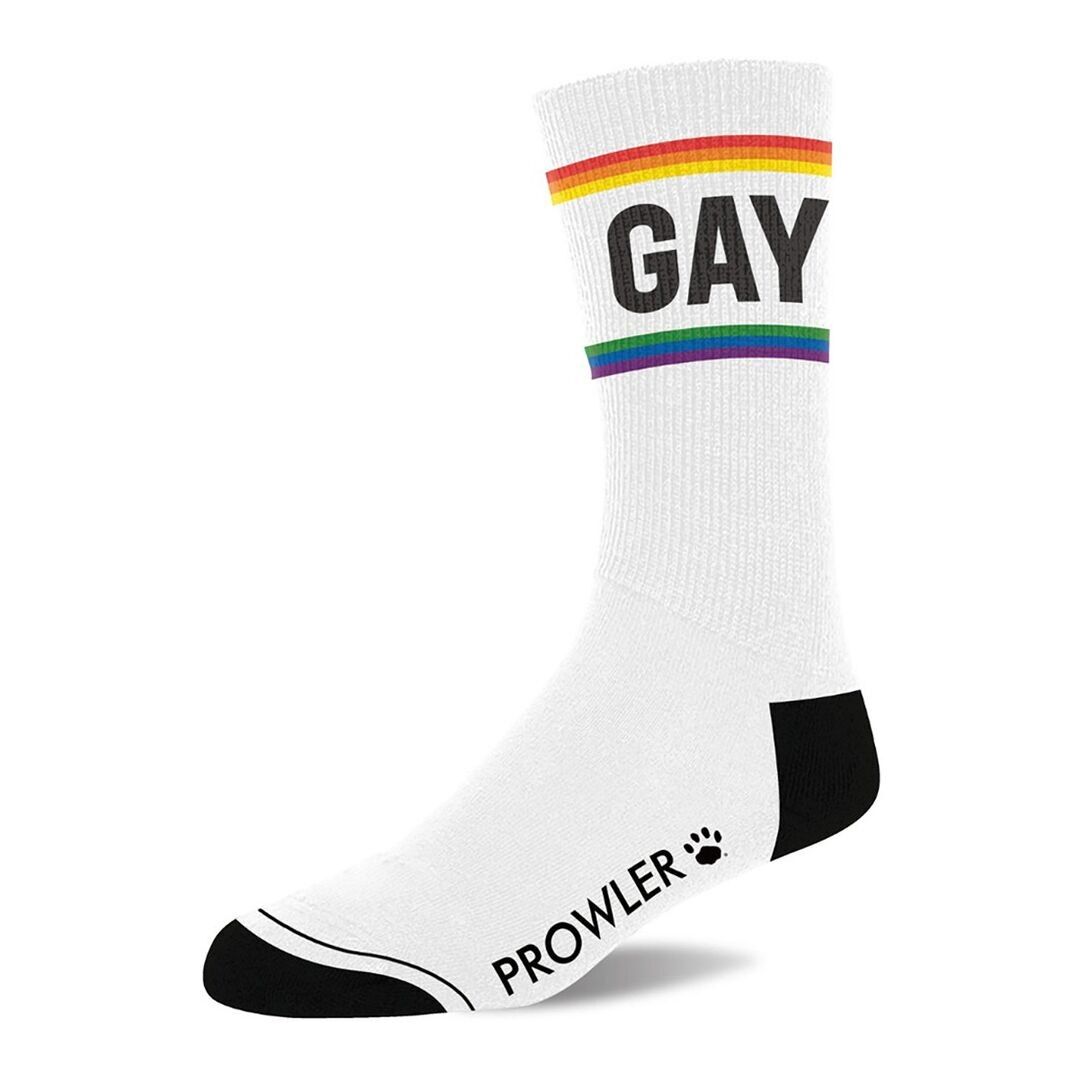 Prowler – Gay-Socken – Weiß/Pride – Einheitsgröße