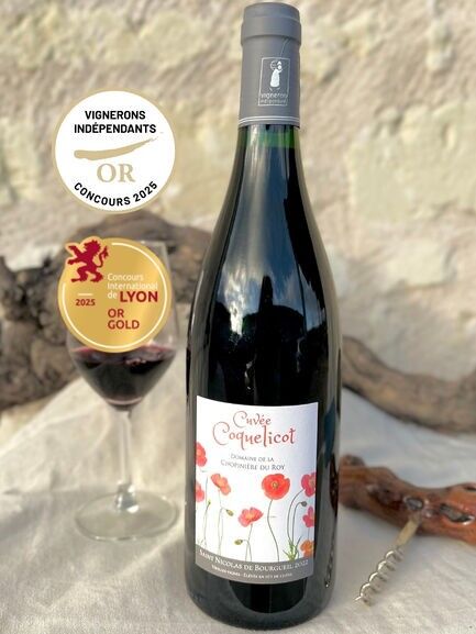 AOP Saint Nicolas de Bourgueil wine - Cuvée coquelicot 2023 - Case of 6 bottles