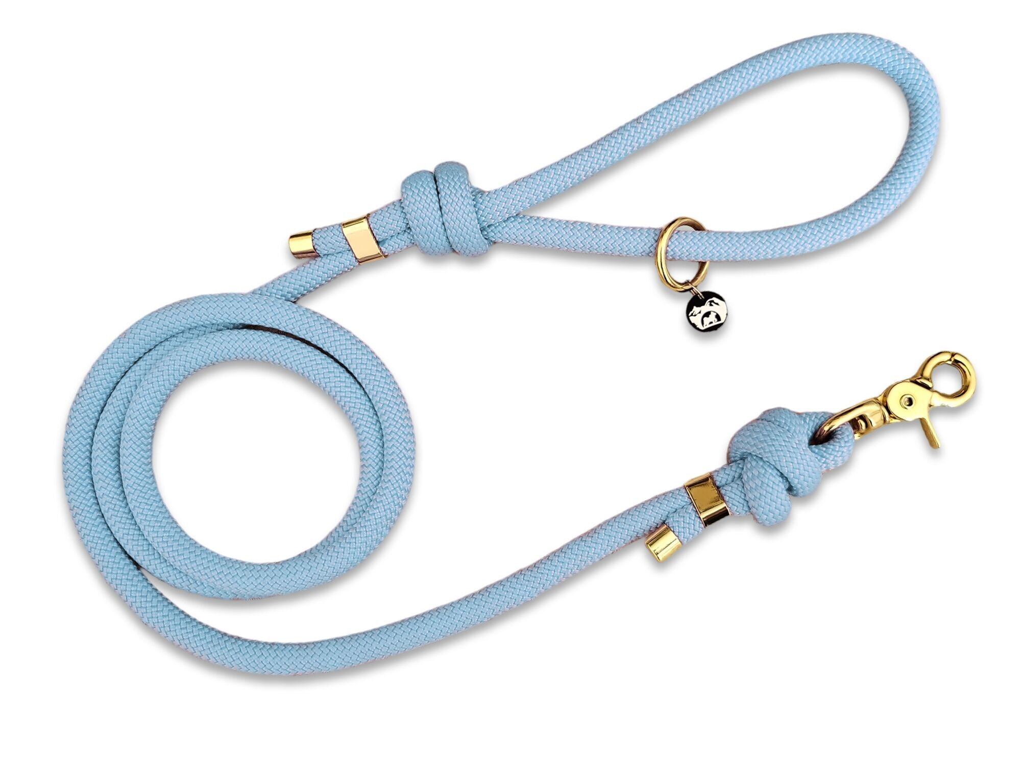 Guinzaglio per cani in corda - azzurro