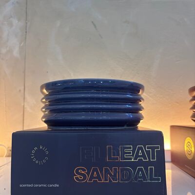 Candela grande blu navy di Contemporary Kiln