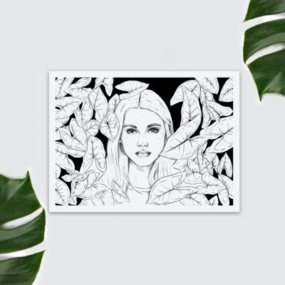 Magnete - Plantlady con Syngonium