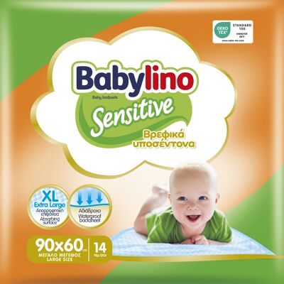 Compresas absorbentes Babylino Sensitive 90x60cm, 14 unidades