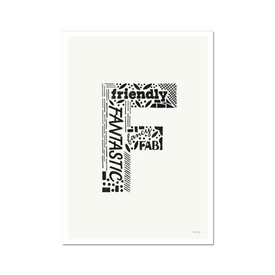 Letra "F" Lámina artística