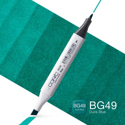Marqueur de couleur classique COPIC - (BG-49) Bleu canard, pour l'art et l'artisanat, le coloriage, les graphiques, le surligneur, le design, l'anime, les professionnels et les débutants, les fournitures d'art et les livres de coloriage