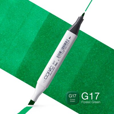 Marqueur de couleur classique COPIC - (G-17) Vert forêt, pour l'art et l'artisanat, le coloriage, les graphiques, le surligneur, le design, l'anime, les professionnels et les débutants, les fournitures d'art et les livres de coloriage