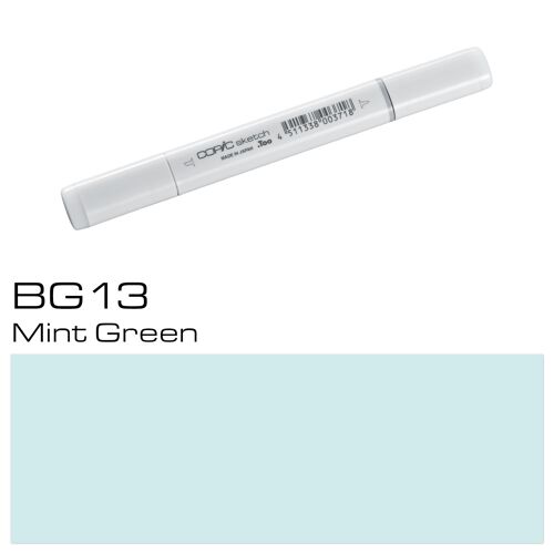 COPIC Sketch Coloured Marker Pen - (BG-13) Mint Green, For Art & Crafts, Colouring, Graphics, Highlighter, Design, Anime, Professional & Beginners, Art Supplies & Colouring Books