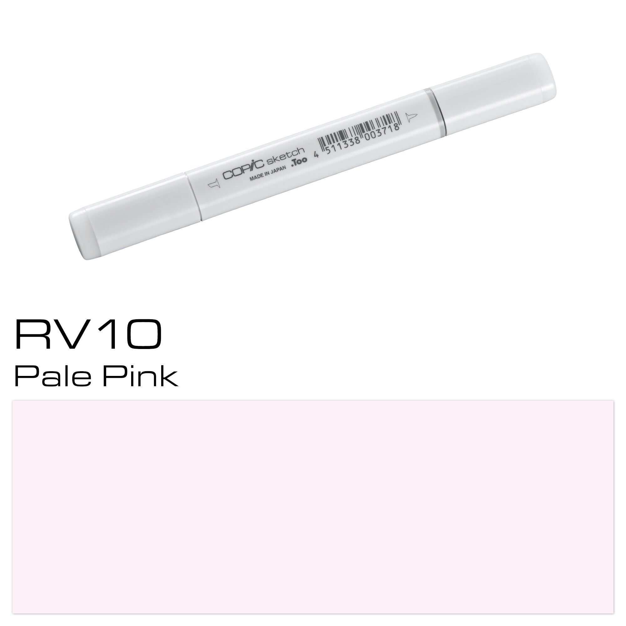 COPIC Sketch Coloured Marker Pen - (RV-10) Pale Pink, For Art & Crafts, Colouring, Graphics, Highlighter, Design, Anime, Professional & Beginners, Art Supplies & Colouring Books