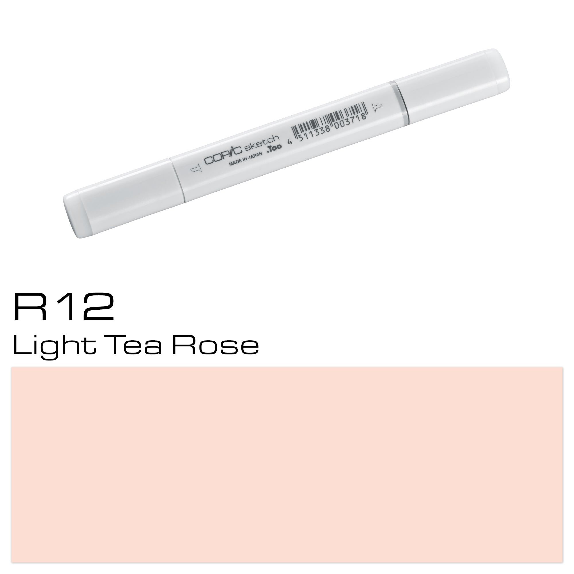 Rotulador de color COPIC Sketch (R-12) rosa té claro, para arte y manualidades, colorear, gráficos, resaltador, diseño, anime, profesionales y principiantes, material de arte y libros para colorear