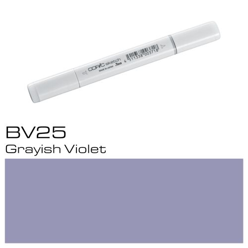 COPIC Sketch Coloured Marker Pen - (BV-25) Grayish Violet, For Art & Crafts, Colouring, Graphics, Highlighter, Design, Anime, Professional & Beginners, Art Supplies & Colouring Books