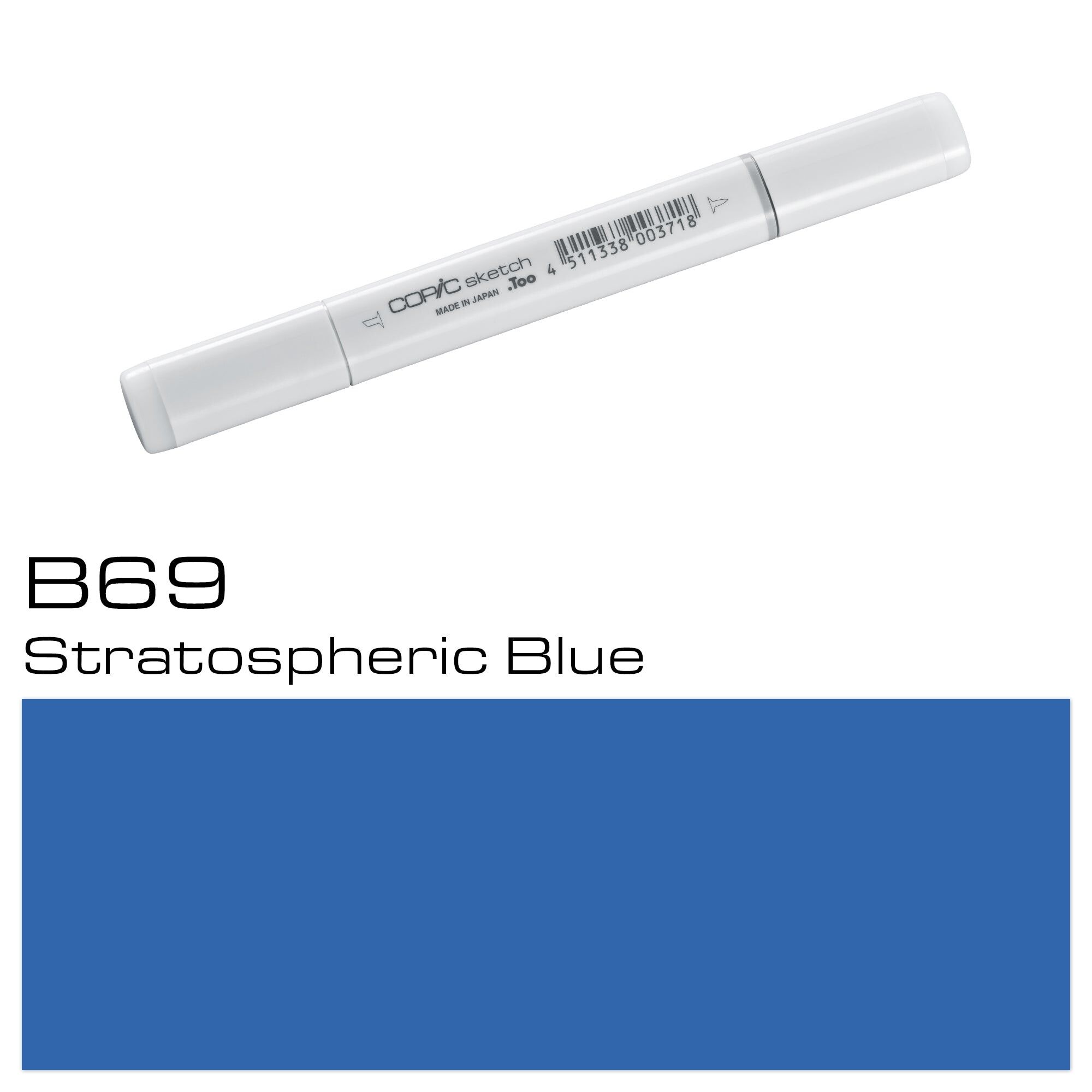 Pennarello colorato COPIC Sketch - (B-69) Stratospheric Blue, per arte e artigianato, colorazione, grafica, evidenziatore, design, anime, professionisti e principianti, forniture artistiche e libri da colorare