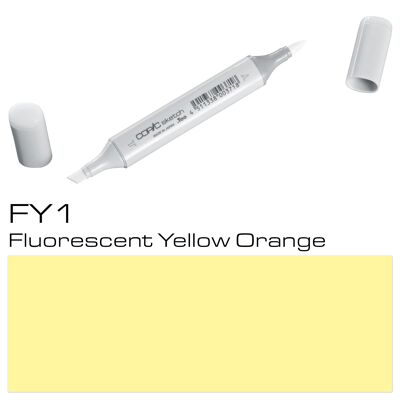 Marqueur de couleur COPIC Sketch - (FYG-1) Jaune fluo, pour l'art et l'artisanat, le coloriage, les graphiques, le surligneur, le design, l'anime, les professionnels et les débutants, les fournitures d'art et les livres de coloriage