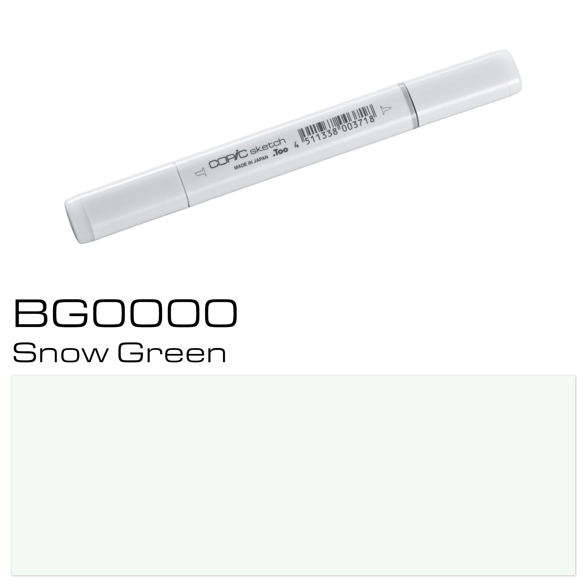 Marqueur de couleur COPIC Sketch - (BG-0000) Vert neige, pour l'art et l'artisanat, le coloriage, les graphiques, le surligneur, le design, l'anime, les professionnels et les débutants, les fournitures d'art et les livres de coloriage