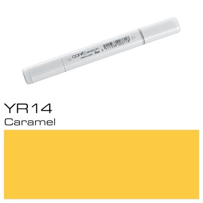 Marqueur de couleur COPIC Sketch - (YR-14) Caramel, pour l'art et l'artisanat, le coloriage, les graphiques, le surligneur, le design, l'anime, les professionnels et les débutants, les fournitures d'art et les livres de coloriage