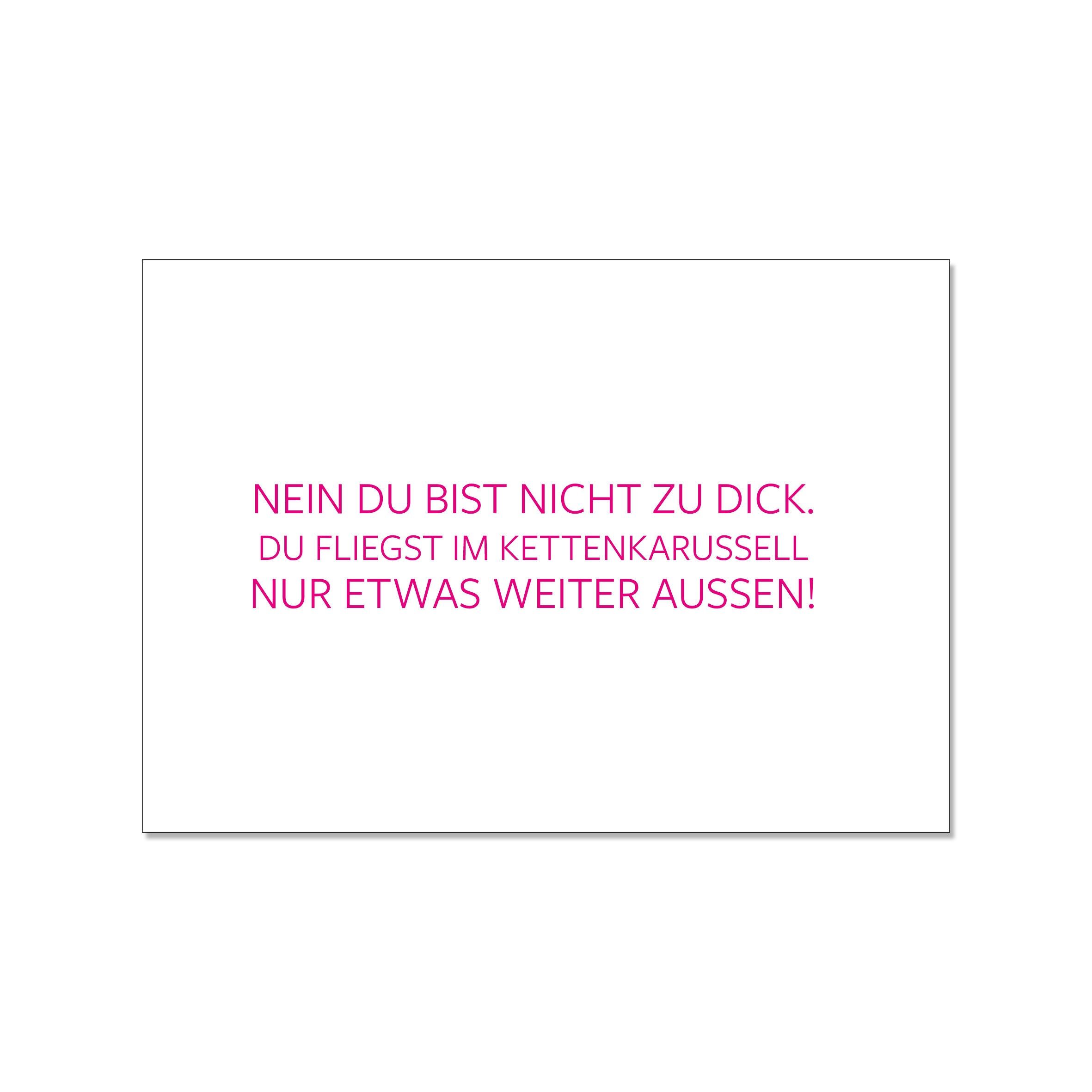 Postcard landscape, NO, YOU ARE NOT TOO FAT.