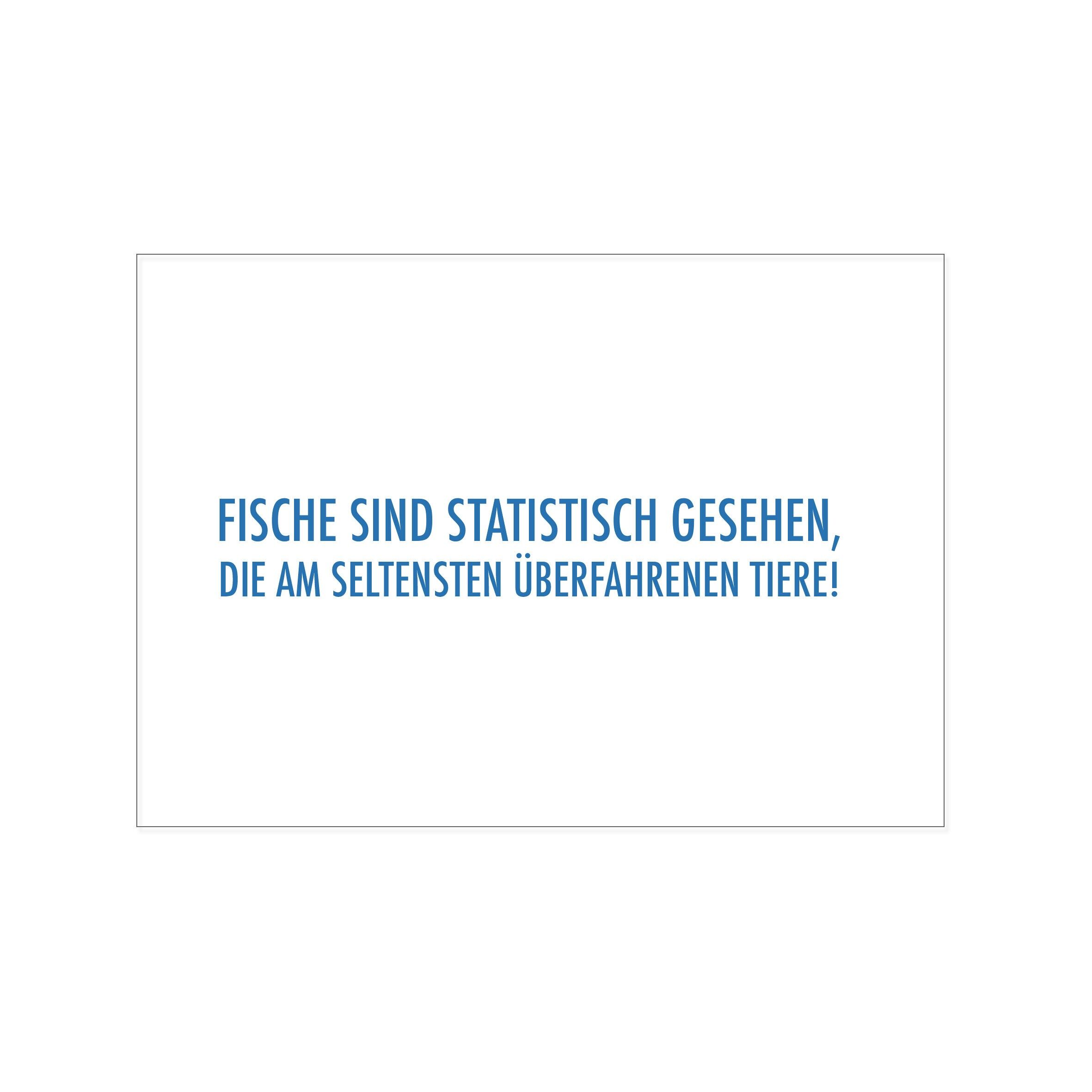Paesaggio da cartolina, STATISTICAMENTE I PESCI SONO GLI ANIMALI MENO TRAVOLTI!