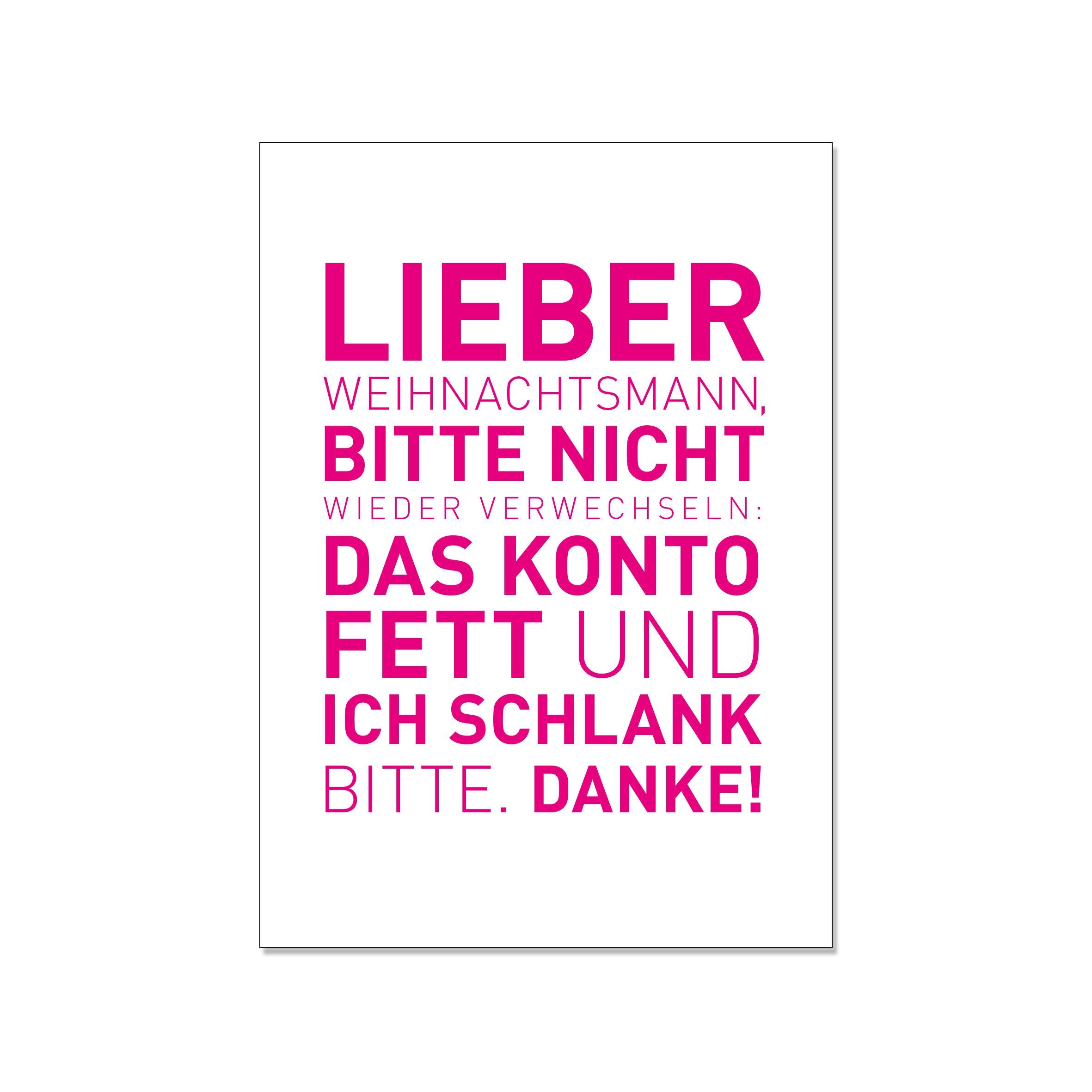 Carte postale en l'air, cher Père Noël, s'il te plaît, ne confonds plus...