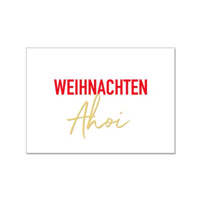 Postkarte quer, WEIHNACHTEN AHOI