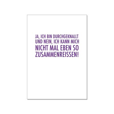 Postcard up, YES, I'M CRAZY