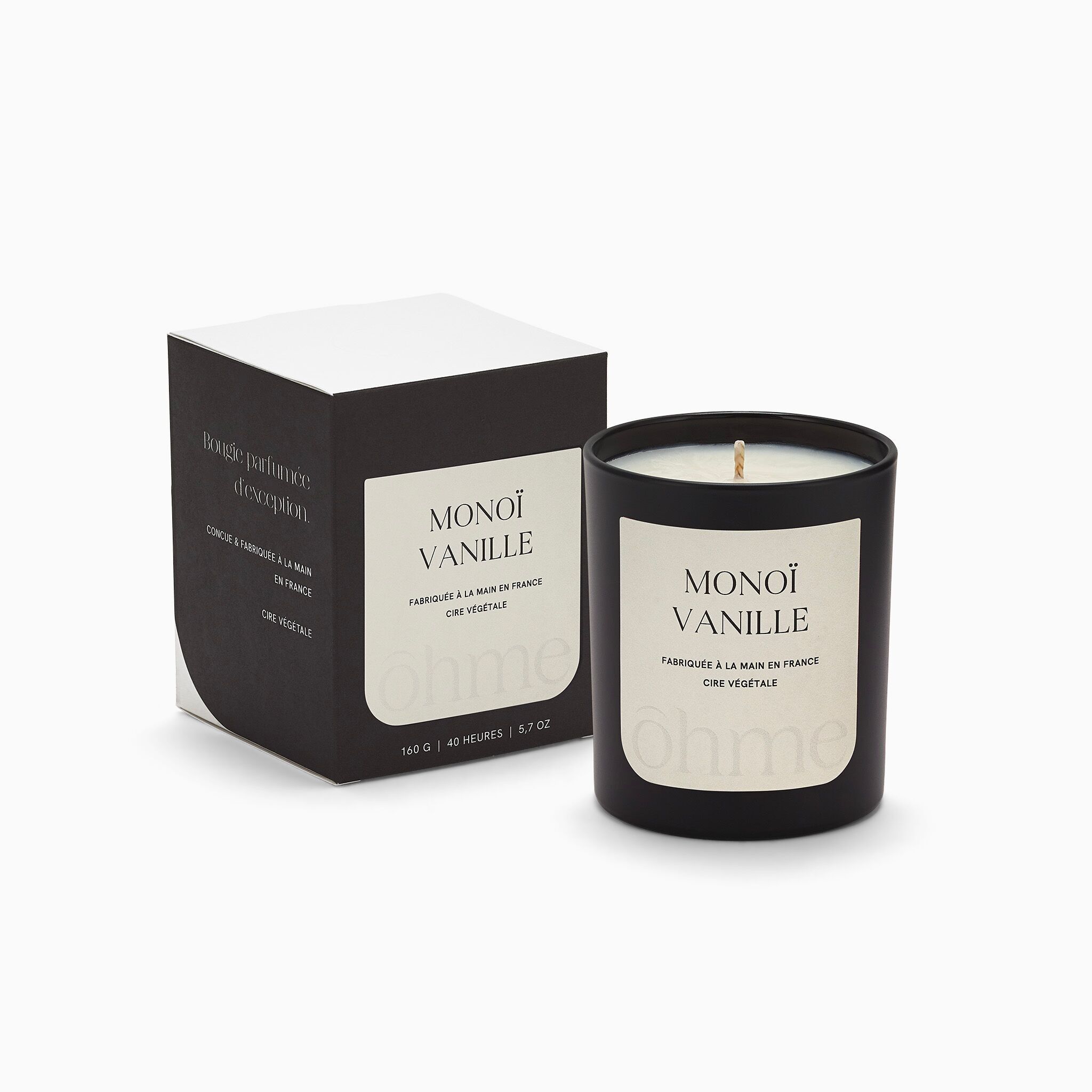 Candela profumata alla vaniglia Monoï | Cera vegetale, 160 g