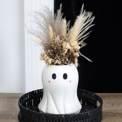 Jarrón de flores con forma de fantasma dulce