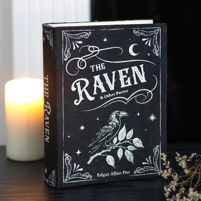 Caja de almacenamiento con forma de libro El cuervo
