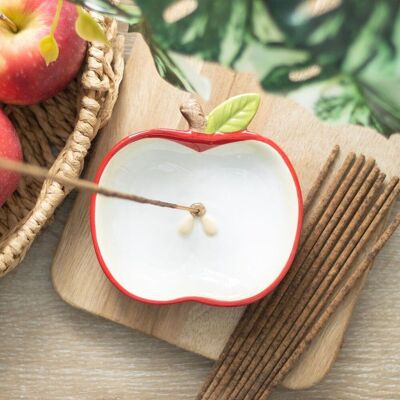 Porta incienso de manzana