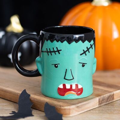 Taza con la cabeza del monstruo Frank
