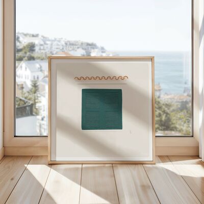 Ventana I Minorque, Espagne | affiche de voyage | Art mural moderne