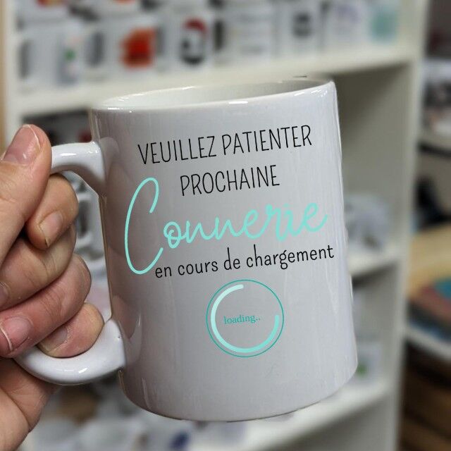 Mug "please wait next bullshit in progress"