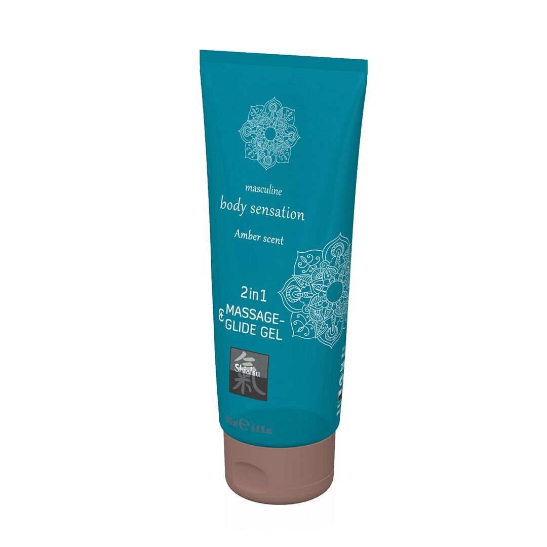 Gel 2 in 1 per massaggio e scivolamento - Ambra - 7 fl oz / 200 ml