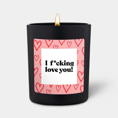 Funny Scented Soy Wax Candle – Valentine's day | I F*cking love you!