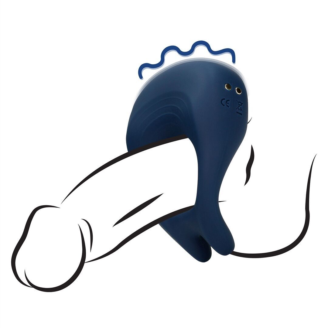 Loveline di Shots - Anello vibrante con punte - Blu Baltico