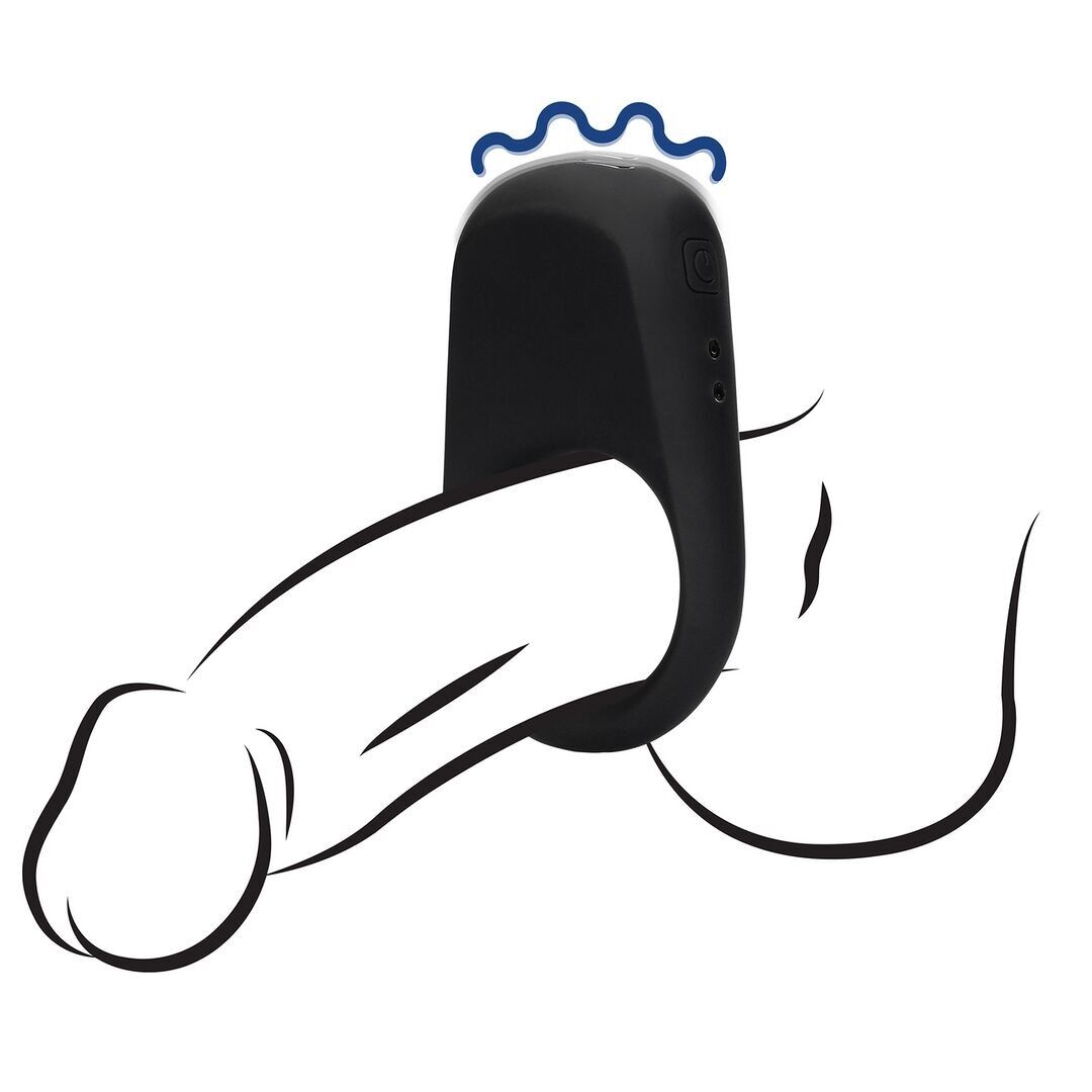 Loveline by Shots – Vibrierender Penisring – Lakritzschwarz