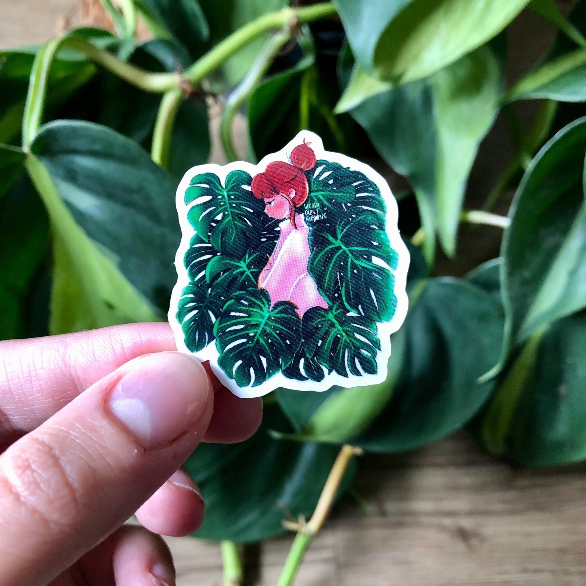 Pegatina - Monstera deliciosa girl