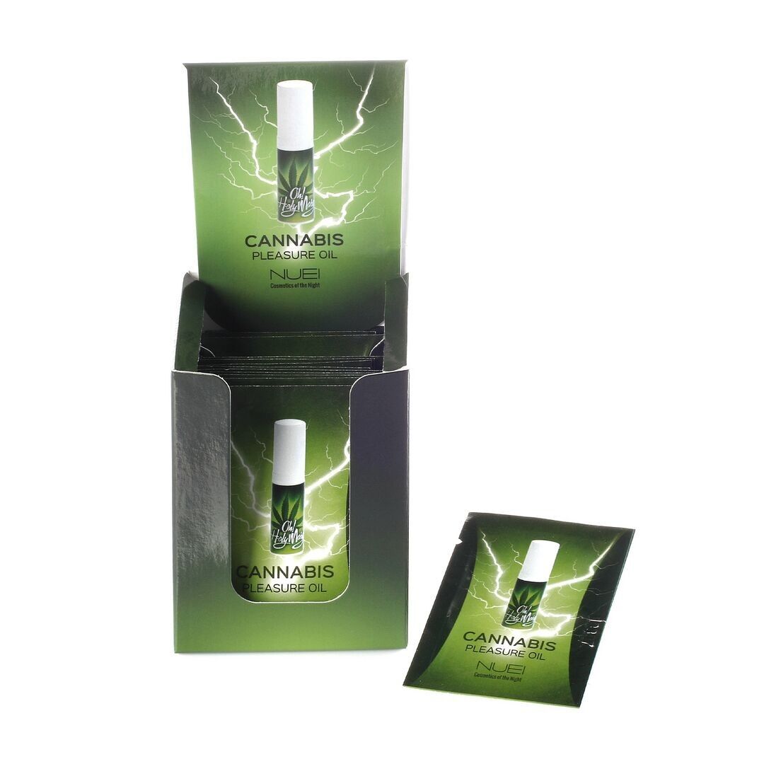 Nuei - Olio per massaggi - Esposizione di cannabis
