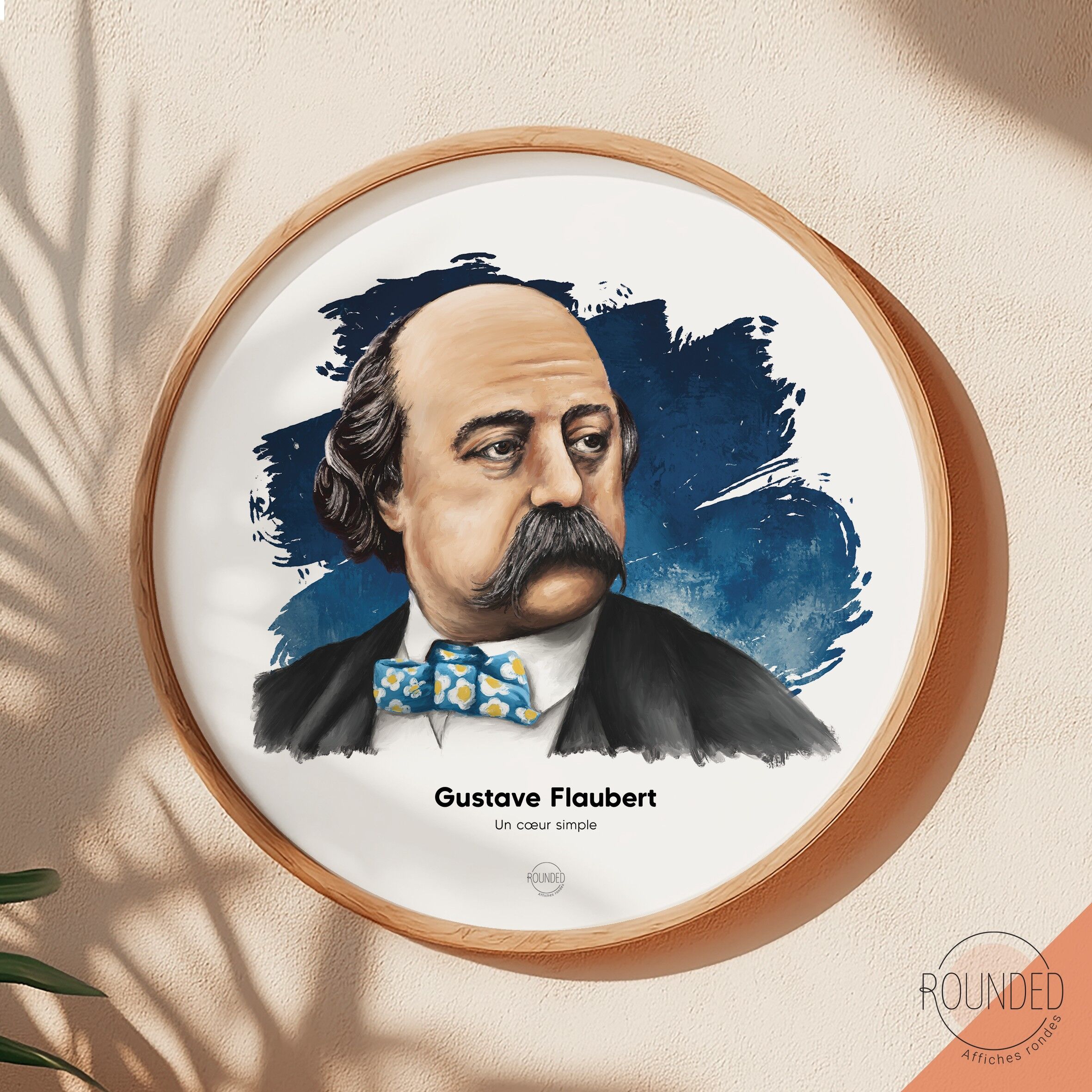 Manifesto del ritratto rotondo di Gustave Flaubert