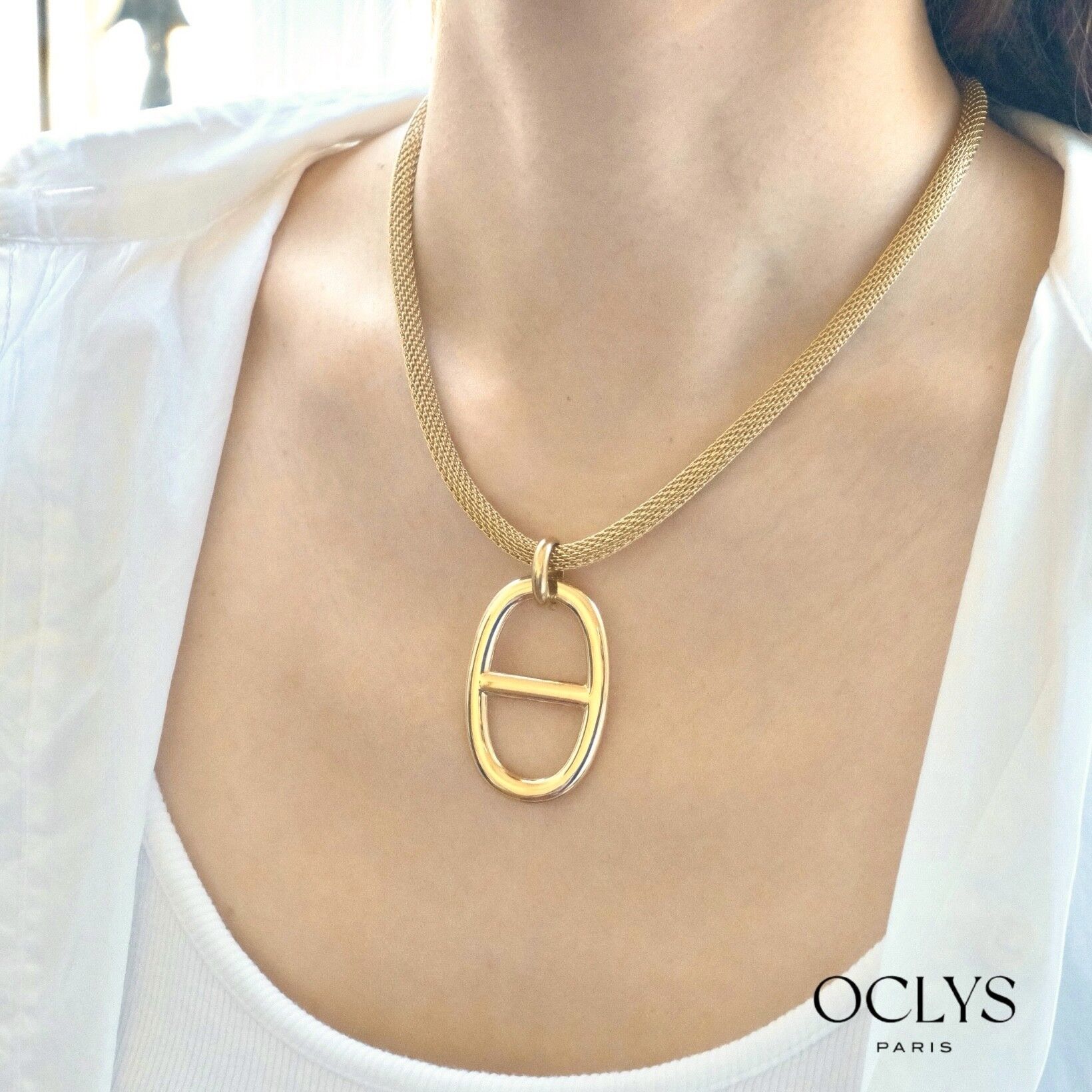 Fiona stainless steel tube chain necklace