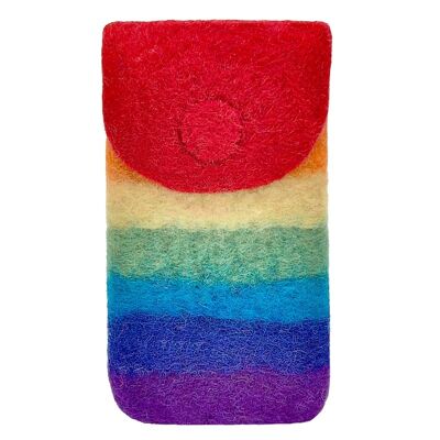 étui pour téléphone portable arc-en-ciel 10 x 18 cm