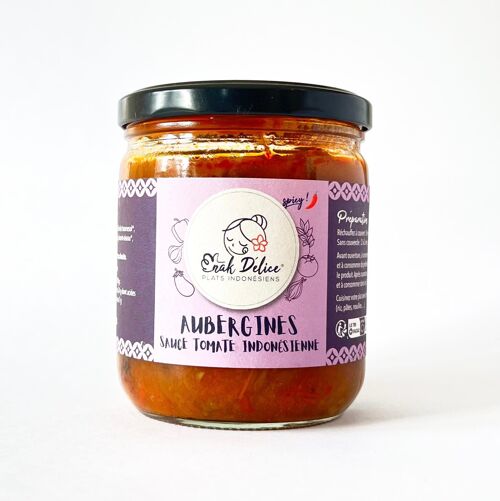 Aubergine sauce tomate à la indonésienne bio 365g