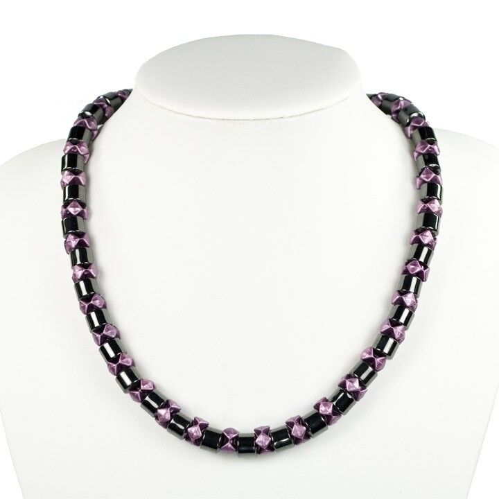 Collana magnetica a forma di ruota, viola