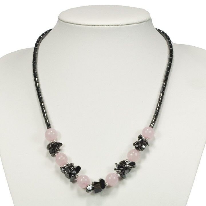 Collana Ematite Quarzo Rosa 1