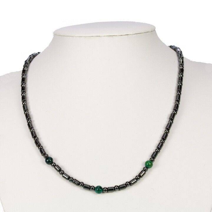 collier hématite chrysocolle