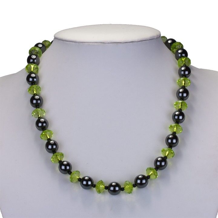 Hämatitkette "Diamond" 10mm, Grün